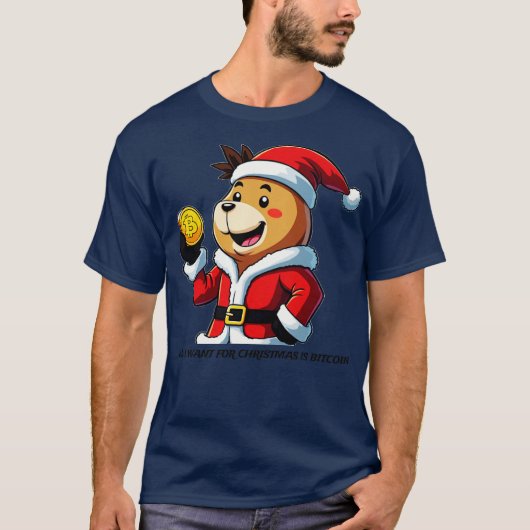 Bitcoin Weihnachten T-Shirt (Vorderseite)