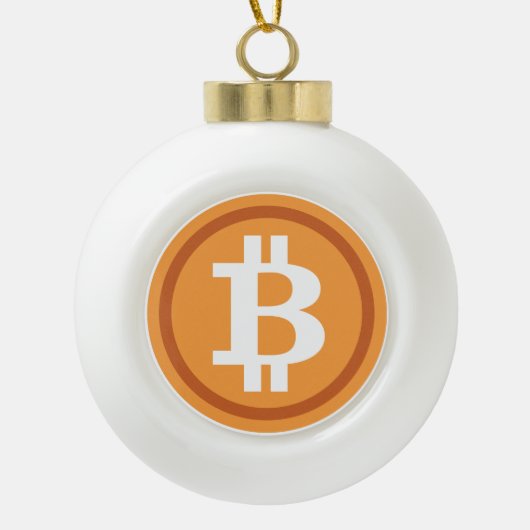 Bitcoin Weihnachtsbaum Ornament Krypto Holiday (Vorderseite)