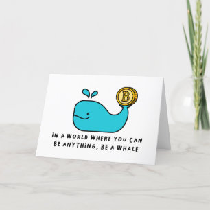 Bitcoin Whale Crypto Investor & BTC Trading Design Dankeskarte