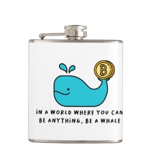 Bitcoin Whale Crypto Investor & BTC Trading Design Flachmann