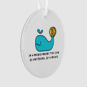Bitcoin Whale Crypto Investor & BTC Trading Design Ornament (Vorderseite)