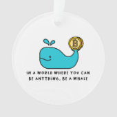 Bitcoin Whale Crypto Investor & BTC Trading Design Ornament (Vorderseite)