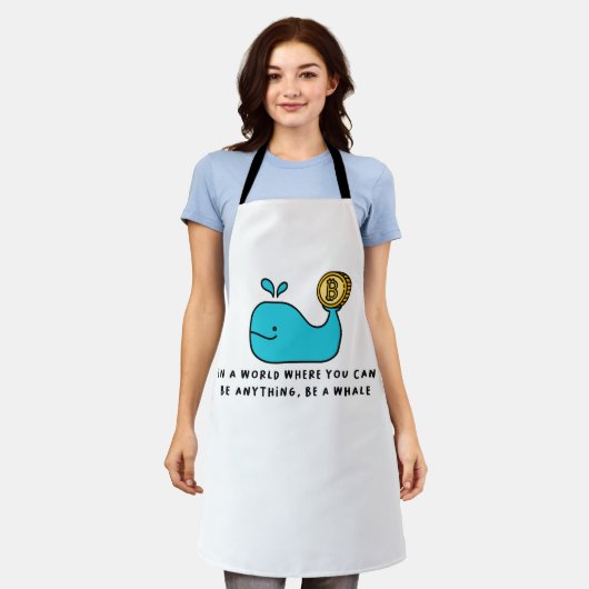 Bitcoin Whale Crypto Investor & BTC Trading Design Schürze (Getragen)
