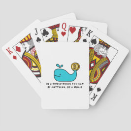 Bitcoin Whale Crypto Investor & BTC Trading Design Spielkarten