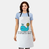 Bitcoin Whale Funny Crypto Investor Cartoon Design Schürze (Getragen)