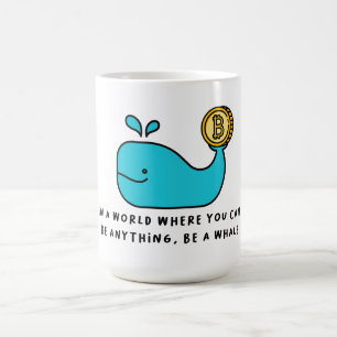 Bitcoin Whale Funny Crypto Investor Cartoon Design Verwandlungstasse