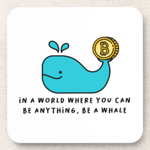 Bitcoin Whale T - Shirt Getränkeuntersetzer