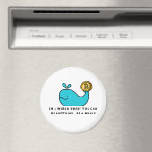 Bitcoin Whale T - Shirt Magnet (In Situ (Geschirrspüler))