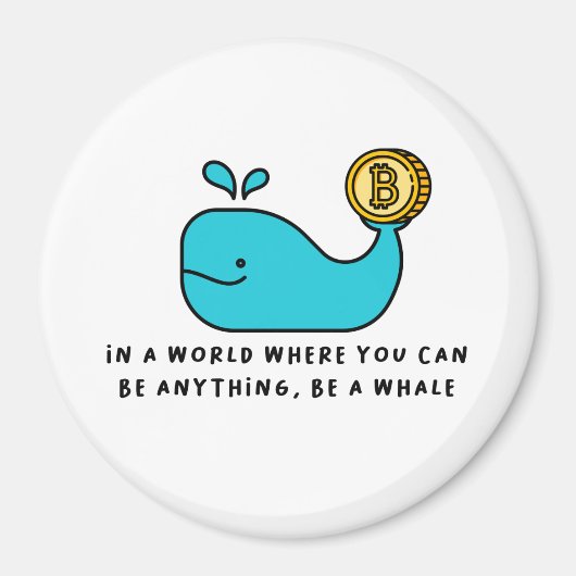 Bitcoin Whale T - Shirt Magnet (Vorne)