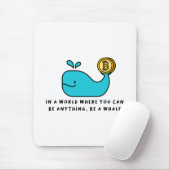 Bitcoin Whale T - Shirt Mousepad (Mit Mouse)