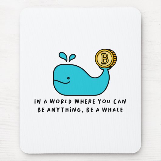 Bitcoin Whale T - Shirt Mousepad (Vorne)