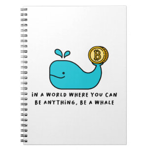 Bitcoin Whale T - Shirt Notizblock