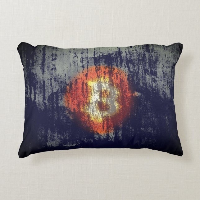 Bitcoin-widerstandsfähige Kunst Dekokissen (Vorderseite)