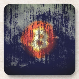Bitcoin-widerstandsfähige Kunst Getränkeuntersetzer