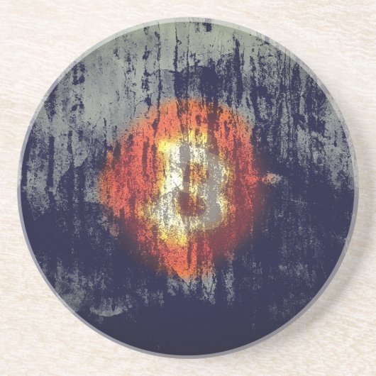 Bitcoin-widerstandsfähige Kunst Getränkeuntersetzer (Vorne)