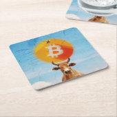 Bitcoin widerstandsfähiger Bulle Rechteckiger Pappuntersetzer (angewinkelt)