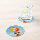 Bitcoin widerstandsfähiger Bulle Runder Pappuntersetzer (Vor Ort)