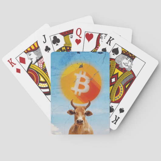 Bitcoin widerstandsfähiger Bulle Spielkarten (Rückseite)