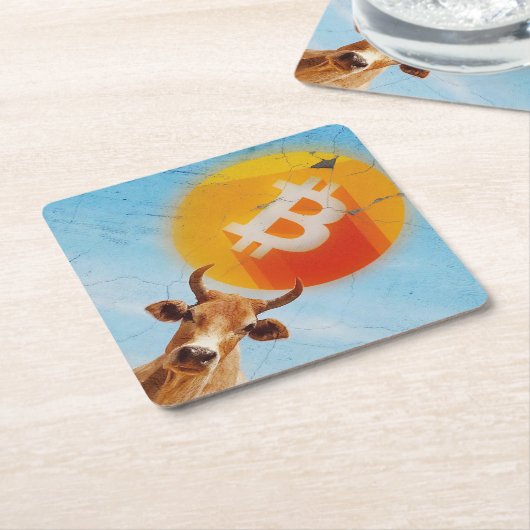 Bitcoin widerstandsfähiger Bulle Untersetzer (angewinkelt)