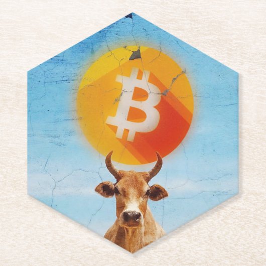 Bitcoin widerstandsfähiger Bulle Untersetzer (Vorderseite)