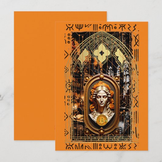 Bitcoin-Wissen Dankeskarte (Vorne/Hinten)