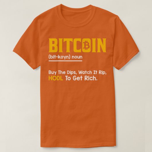 Bitcoin Wörterbuch Bitcoin Funny BTC Crypto Gift T-Shirt (Design vorne)