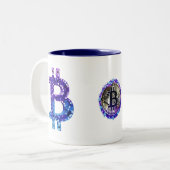 Bitcoin Xmas Zweifarbige Tasse (Vorderseite Links)