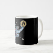 Bitcoin zum Mondastronauten Kaffeetasse (VorderseiteRechts)
