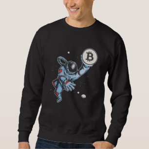 Bitcoin zum Mondastronauten Sweatshirt
