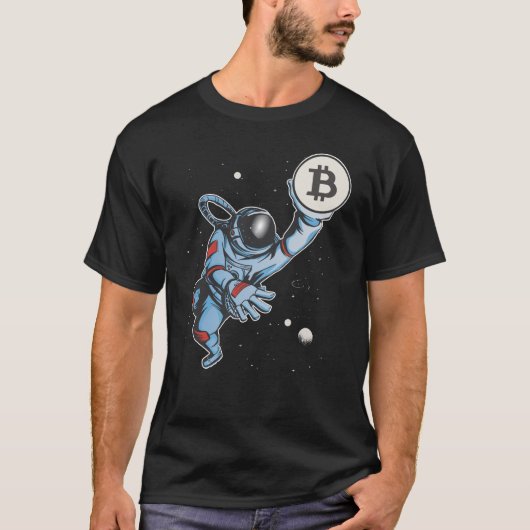 Bitcoin zum Mondastronauten T-Shirt (Vorderseite)