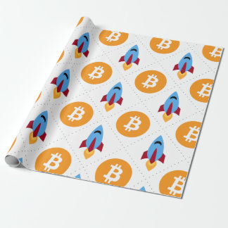 Bitcoin zum Mondraketen-Geschenkpapier btc Geschenkpapier