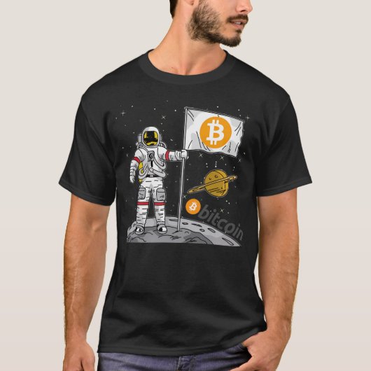 Bitcoin zum Mondschlamm T-Shirt (Vorderseite)