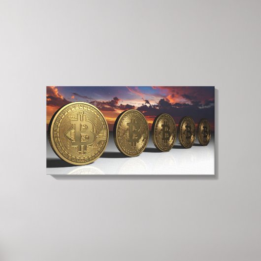Bitcoins Leinwanddruck (Vorderseite)