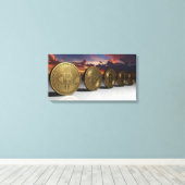 Bitcoins Leinwanddruck (Insitu (Holzboden))