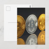 Bitcoins  postkarte (Vorne/Hinten)