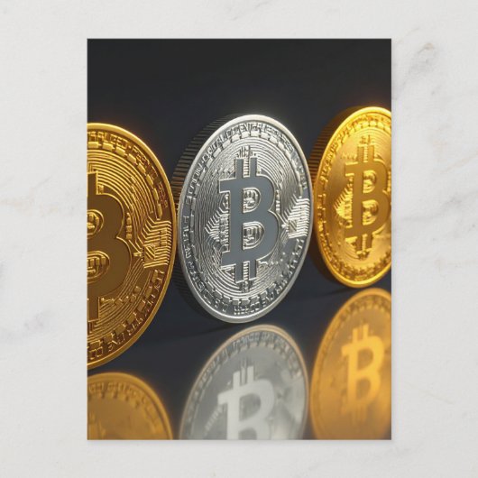 Bitcoins  postkarte (Vorderseite)