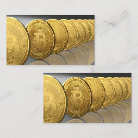 Bitcoins Visitenkarte (Vorne/Hinten)