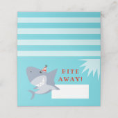 Bite Away | Hai - Geburtstagspartei - Essenzeit Platzkarte (Außenseite Aufgefaltet)