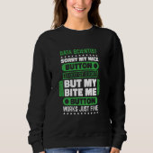 Bite Button Works Fine Data Scientists und Data Sc Sweatshirt (Vorderseite)