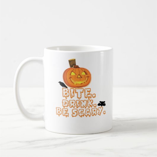 Bite Drinks Beängstigend Halloween Kaffeetasse (Links)