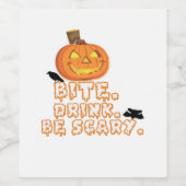 Bite Drinks Beängstigend Halloween Weinetikett (Einzelnes Label)