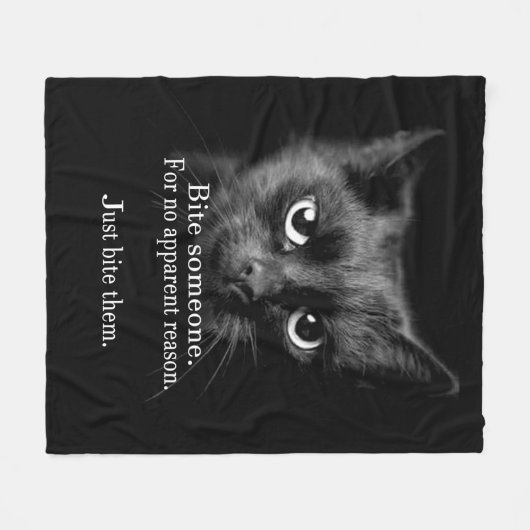 BITE EM..MACHEN SIE ES! Fleecedecke. Fleecedecke (Vorderseite (Horizontal))