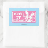 Bite es Sideways Rechteckiger Aufkleber (Tasche)