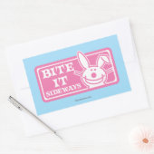 Bite es Sideways Rechteckiger Aufkleber (Umschlag)