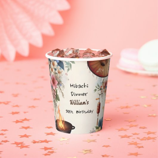 Bite Koch Grillen Japanisch Sushi Hibachi 30. Gebu Pappbecher (Insitu)