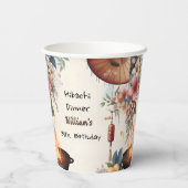 Bite Koch Grillen Japanisch Sushi Hibachi 30. Gebu Pappbecher (Rückseite)