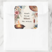 Bite Koch Grillen Japanisch Sushi Hibachi 30. Gebu Quadratischer Aufkleber (Tasche)