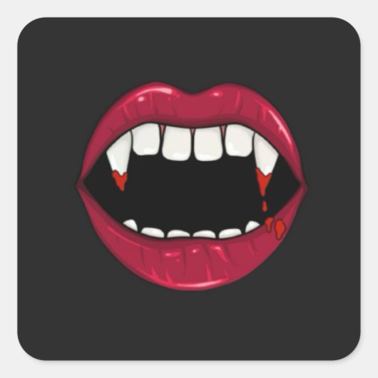 Bite-Me-Aufkleber Quadratischer Aufkleber (Vorderseite)