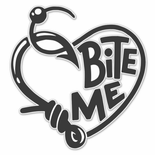 Bite Me Auto Decal Aufkleber (Vorderseite)
