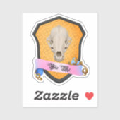 Bite Me Badger Skull Aufkleber (Blatt)